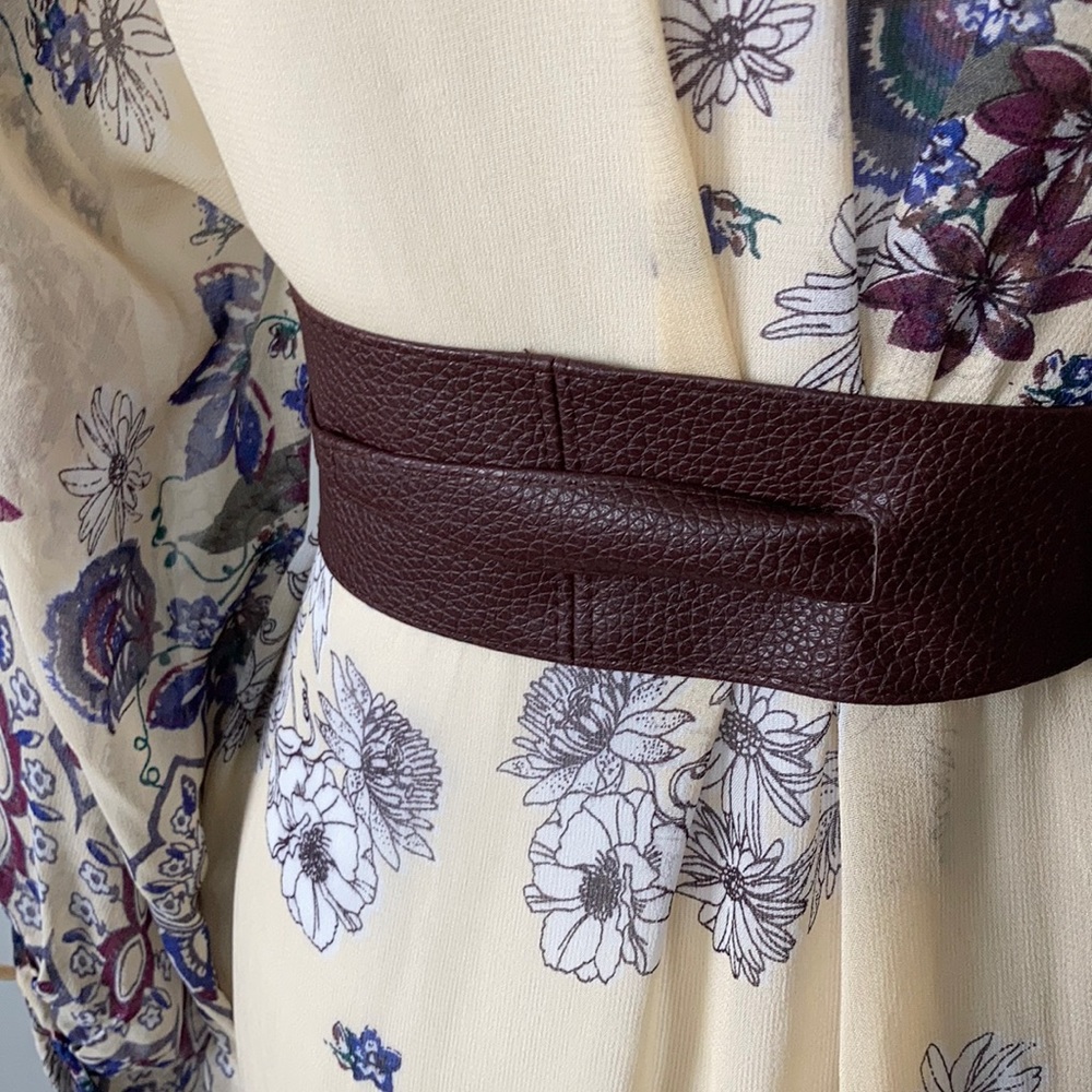 RESTOCKED! NWT Obi Belt Vegan Leather Brown O/S - Picture 6 of 6